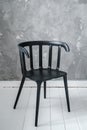 Black stool on a neutral background