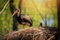 black stork nest