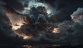 black storm clouds, beautiful wallpaper. generative ai