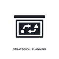 black strategical planning isolated vector icon. simple element illustration from startup stategy and concept vector icons.