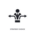 black strategy choice isolated vector icon. simple element illustration from startup stategy and concept vector icons. strategy