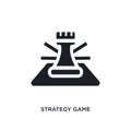 black strategy game isolated vector icon. simple element illustration from startup stategy and concept vector icons. strategy game