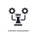 black strategy management isolated vector icon. simple element illustration from startup stategy and concept vector icons.
