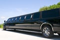 Black Stretch limousine Royalty Free Stock Photo