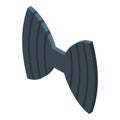 Black striped bowtie icon, isometric style Royalty Free Stock Photo