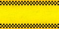 Black Striped squares on yellow background. Blank Warning Sign. Warning Background with text space.