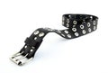 Black studded leather belt