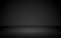 Black studio background. Dark wall backdrop. Elegant room template for displaying product. Business layout for