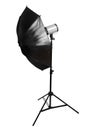 Black studio umbrella isolated Royalty Free Stock Photo