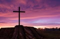 Black Stump Cross Royalty Free Stock Photo