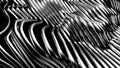 Black stylish metallic black background with lines and waves. 3d illustration, 3d rendering Royalty Free Stock Photo