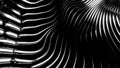 Black stylish metallic black background with lines and waves. 3d illustration, 3d rendering Royalty Free Stock Photo