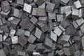 Black styrofoam pellets background