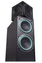 Black sub-woofer and speakers Royalty Free Stock Photo