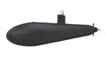 Black Submarine Isolated