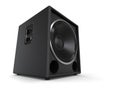 Black subwoofer hifi speaker Royalty Free Stock Photo