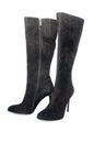 Black suede female boots Royalty Free Stock Photo