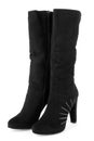 Black suede ladies boots