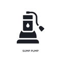 black sump pump isolated vector icon. simple element illustration from furniture and household concept vector icons. sump pump Royalty Free Stock Photo