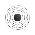 Black sun logo design Royalty Free Stock Photo