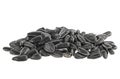 Black sunflower seeds isolated on white background Royalty Free Stock Photo