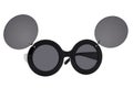 Black sunglasses with black round lens