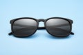 Black sunglasses classic model. Sun glasses, shades, sunnies. Royalty Free Stock Photo