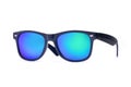 Black sunglasses with Multicolor Mirror Lens Royalty Free Stock Photo