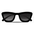 Black sunglasses. Summer background. Sun icon vector. Vintage style. Vector illustration. Stock image. Royalty Free Stock Photo