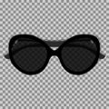 Black sunglasses on a transparent background