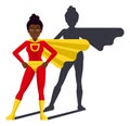 Black Super Hero Woman Character Cartoon Royalty Free Stock Photo