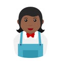 Black Supermarket Employee Woman Icon