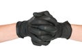 Black Surgical Latex Glove. Royalty Free Stock Photo