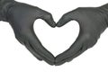 Black Surgical Latex Glove. Royalty Free Stock Photo
