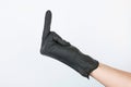 Black Surgical Latex Glove. Royalty Free Stock Photo