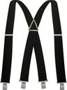 Black suspenders on white background Royalty Free Stock Photo