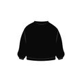 Black sweater with edging back view mockup template