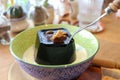 Black Sweet Jelly Pudding Royalty Free Stock Photo