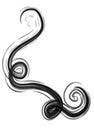 Black Swirl Spiral Doodles Royalty Free Stock Photo