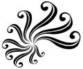 Black Swirling Ribbon Outline Royalty Free Stock Photo