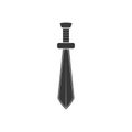 Black sword icon isolated on white background. Arms Royalty Free Stock Photo