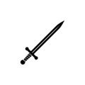 Black Sword icon or logo Royalty Free Stock Photo