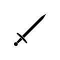 Black Sword icon or logo Royalty Free Stock Photo