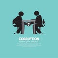 Black Symbol Of Two Men In Corruption Concept