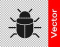 Black System bug concept icon isolated on transparent background. Code bug concept. Bug in the system. Bug searching Royalty Free Stock Photo