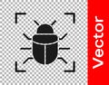 Black System bug concept icon isolated on transparent background. Code bug concept. Bug in the system. Bug searching Royalty Free Stock Photo