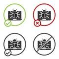 Black System bug on monitor icon isolated on white background. Code bug concept. Bug in the system. Bug searching Royalty Free Stock Photo