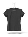 Black t shirt on cloth hanger Royalty Free Stock Photo