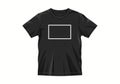 Black T-Shirt with Design Placeholder Vector Art Royalty Free Stock Photo