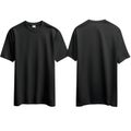 Black t shirt front and back isolated on transparent background Royalty Free Stock Photo